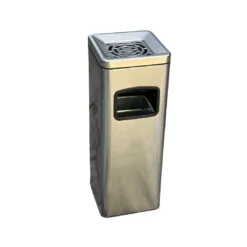 Thùng rác inox gạt tàn vuông