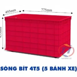Thùng nhựa đặc 5 bánh xe