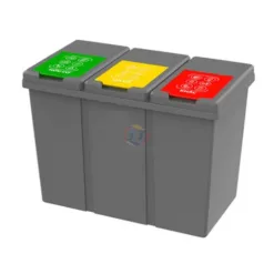 Thùng rác 3 ngăn phân loại 60 lít