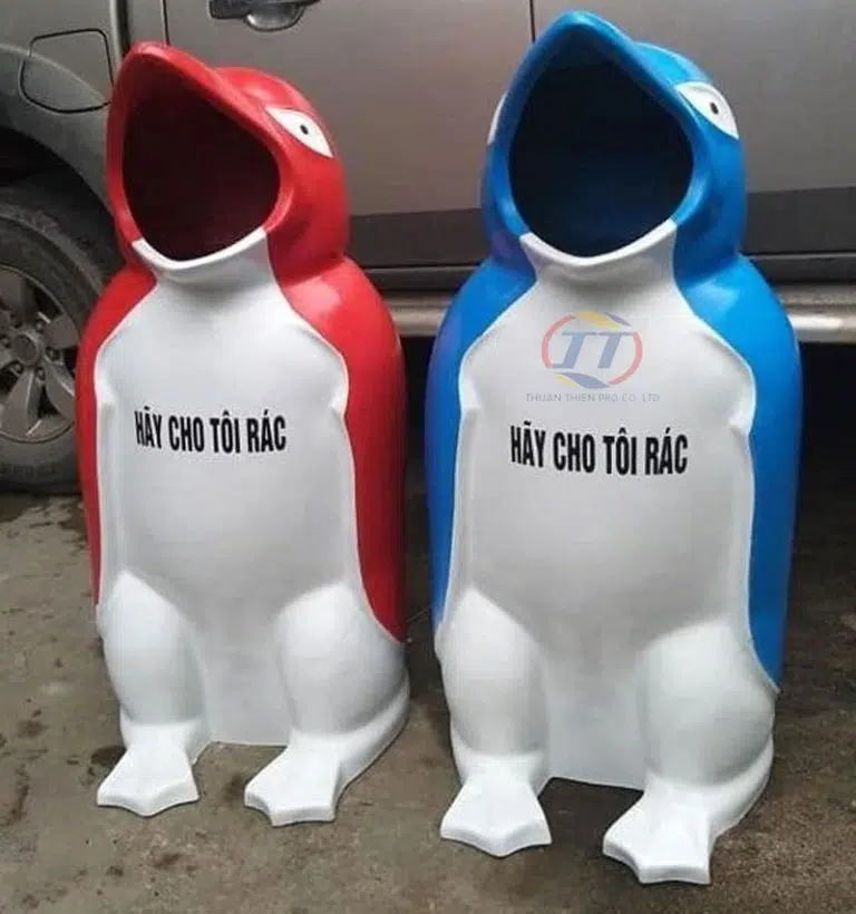Hình ảnh thùng rác chim cánh cụt: Hãy cho tôi rác