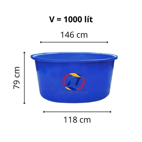 thông số kỹ thuật thùng nhựa tròn 1000 lít