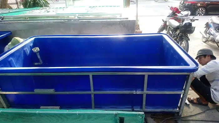 Thùng nhựa 2000l hình chữ nhật dung tích lớn dùng làm bể nuôi cá