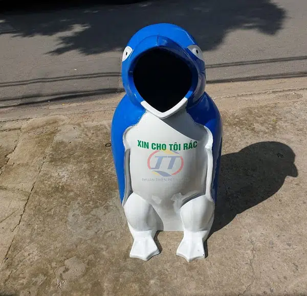 Hình ảnh thùng rác chim cánh cụt: xin cho tôi rác